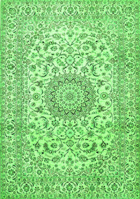 Medallion Green Traditional Rug, tr726grn