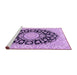 Sideview of Machine Washable Medallion Purple Traditional Area Rugs, wshtr727pur