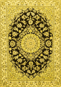 Medallion Yellow Traditional Rug, tr727yw