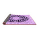 Sideview of Medallion Purple Traditional Rug, tr727pur