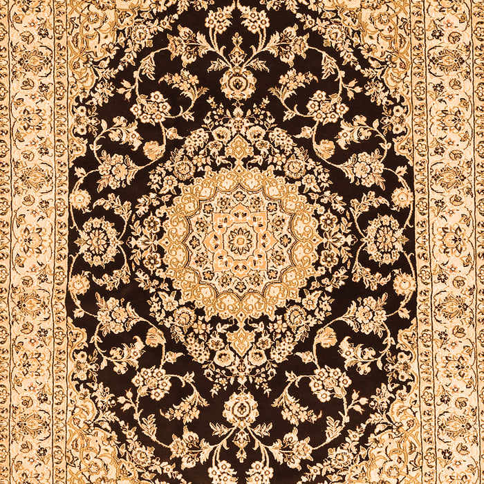 Medallion Orange Traditional Rug, tr727org