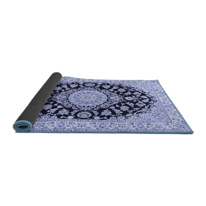 Sideview of Medallion Blue Traditional Rug, tr727blu
