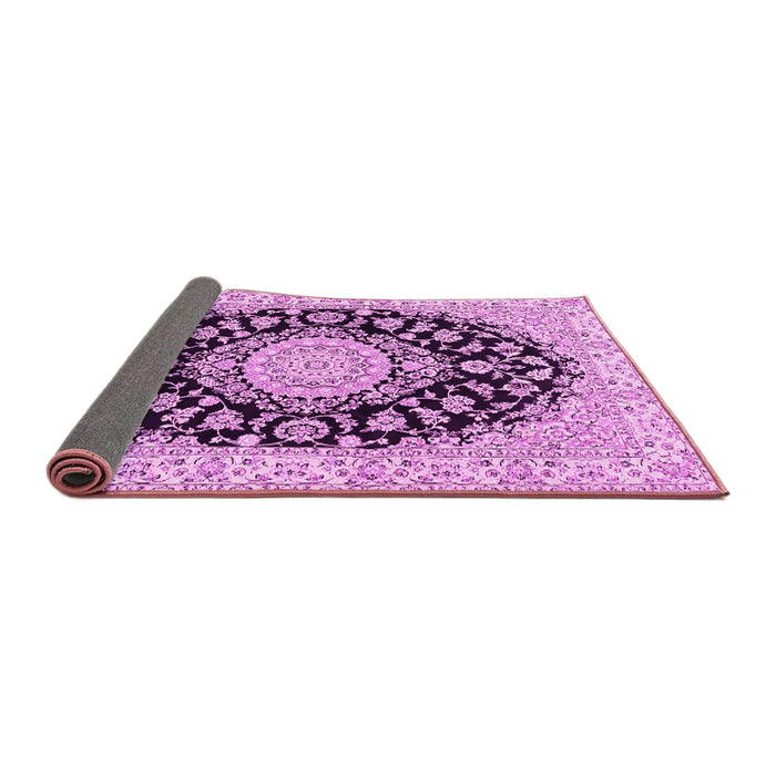 Sideview of Medallion Pink Traditional Rug, tr727pnk