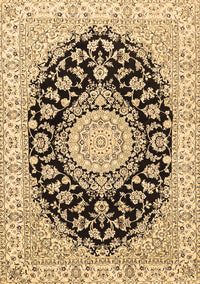 Medallion Brown Traditional Rug, tr727brn