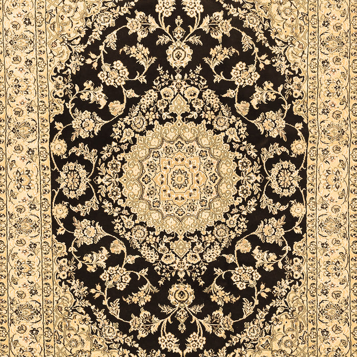 Medallion Brown Traditional Rug, tr727brn