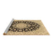 Sideview of Machine Washable Medallion Brown Traditional Rug, wshtr727brn