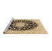 Sideview of Machine Washable Medallion Brown Traditional Rug, wshtr728brn