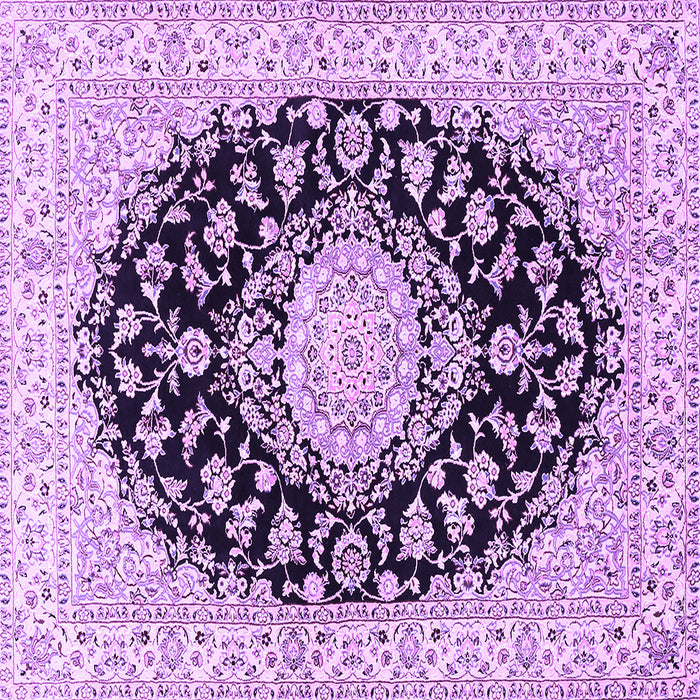 Square Medallion Purple Traditional Rug, tr728pur