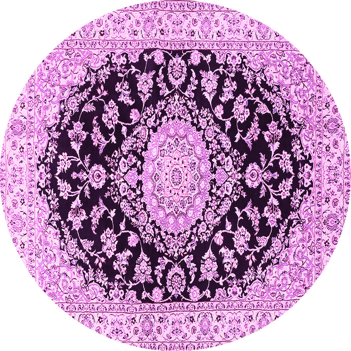 Round Medallion Pink Traditional Rug, tr728pnk