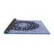 Sideview of Medallion Blue Traditional Rug, tr728blu