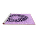 Sideview of Machine Washable Medallion Purple Traditional Area Rugs, wshtr728pur