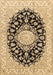 Machine Washable Medallion Brown Traditional Rug, wshtr728brn