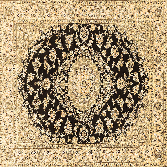 Square Medallion Brown Traditional Rug, tr728brn
