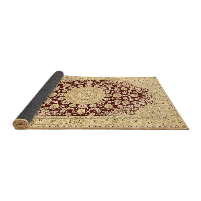 Sideview of Medallion Brown Traditional Rug, tr729brn