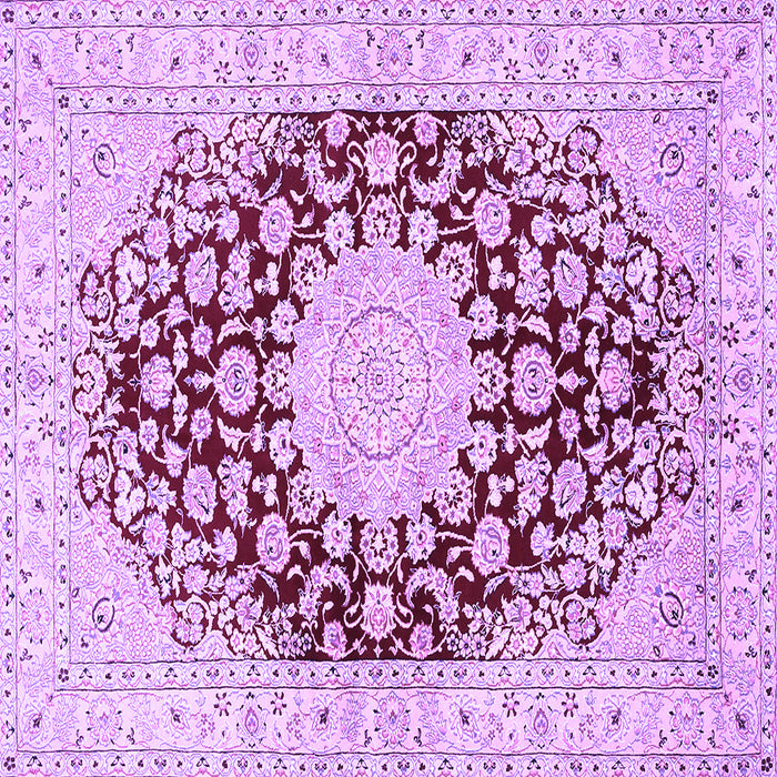Square Medallion Purple Traditional Rug, tr729pur