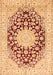 Medallion Orange Traditional Rug, tr729org