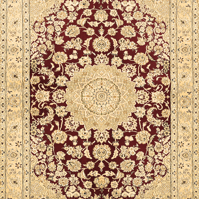 Medallion Brown Traditional Rug, tr729brn