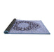 Sideview of Medallion Blue Traditional Rug, tr729blu