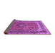 Sideview of Medallion Purple Traditional Rug, tr72pur