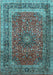 Medallion Light Blue Traditional Rug, tr72lblu