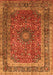 Serging Thickness of Machine Washable Medallion Orange Traditional Area Rugs, wshtr72org