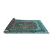 Sideview of Medallion Light Blue Traditional Rug, tr72lblu