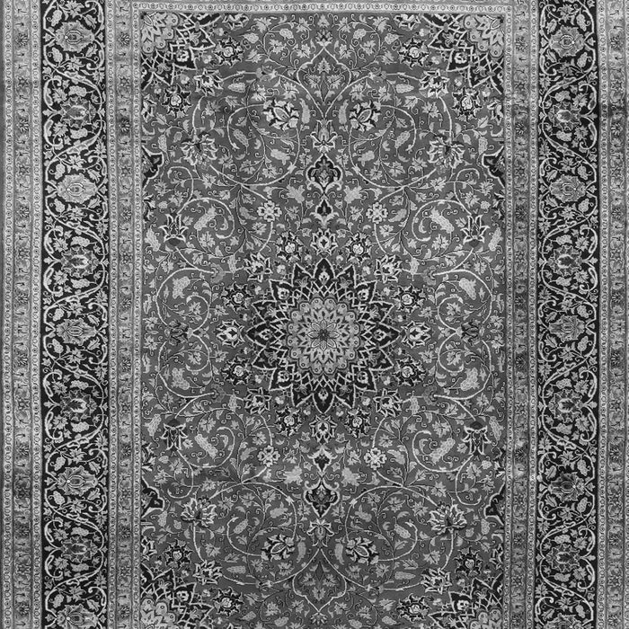 Serging Thickness of Machine Washable Medallion Gray Traditional Rug, wshtr72gry