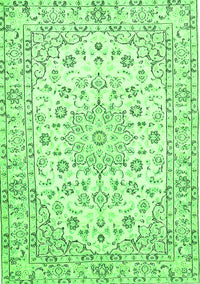 Medallion Green Traditional Rug, tr730grn