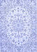 Medallion Blue Traditional Rug, tr730blu