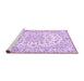 Sideview of Machine Washable Medallion Purple Traditional Area Rugs, wshtr730pur