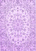 Machine Washable Medallion Purple Traditional Area Rugs, wshtr730pur