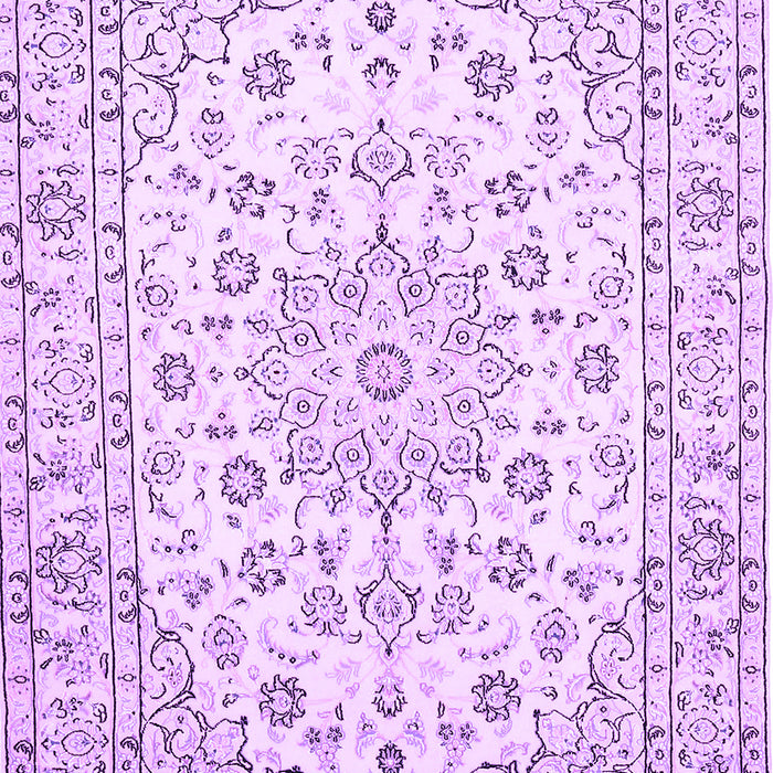 Machine Washable Medallion Purple Traditional Area Rugs, wshtr730pur