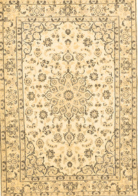 Medallion Brown Traditional Rug, tr730brn