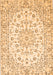 Serging Thickness of Machine Washable Medallion Orange Traditional Area Rugs, wshtr730org