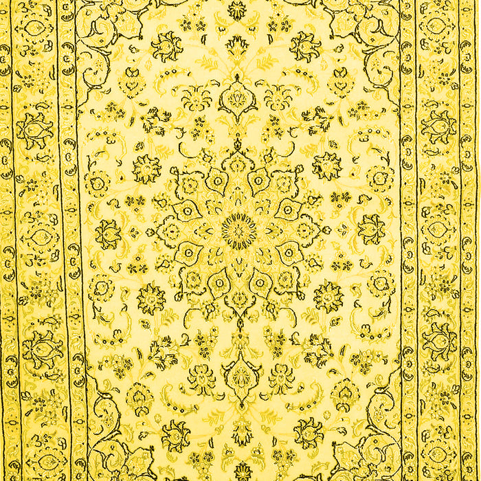 Medallion Yellow Traditional Rug, tr730yw