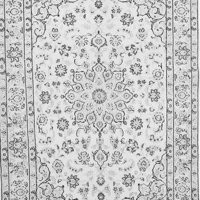 Serging Thickness of Machine Washable Medallion Gray Traditional Rug, wshtr730gry