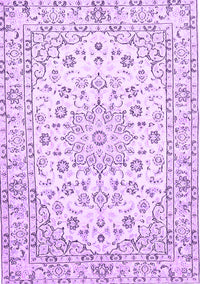 Medallion Purple Traditional Rug, tr730pur