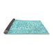 Sideview of Medallion Light Blue Traditional Rug, tr730lblu