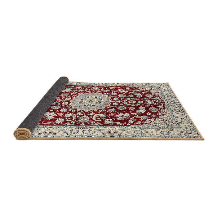 Sideview of Traditional Chestnut Brown Medallion Rug, tr731