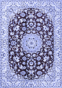 Medallion Blue Traditional Rug, tr731blu