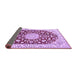 Sideview of Medallion Purple Traditional Rug, tr731pur