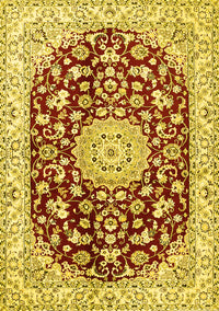 Medallion Yellow Traditional Rug, tr731yw