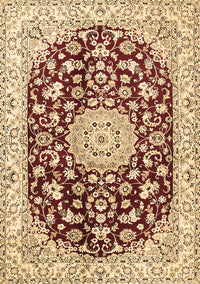 Medallion Brown Traditional Rug, tr731brn