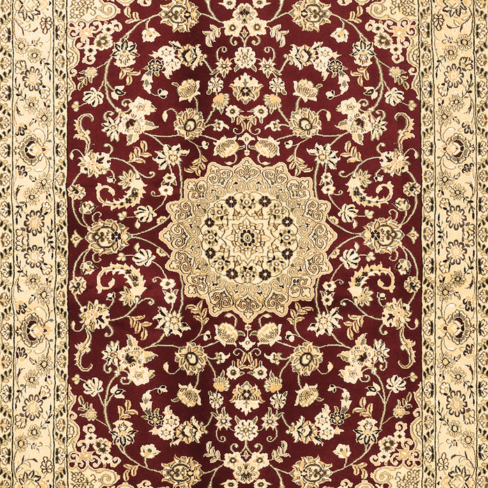 Medallion Brown Traditional Rug, tr731brn