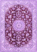 Machine Washable Medallion Purple Traditional Area Rugs, wshtr731pur