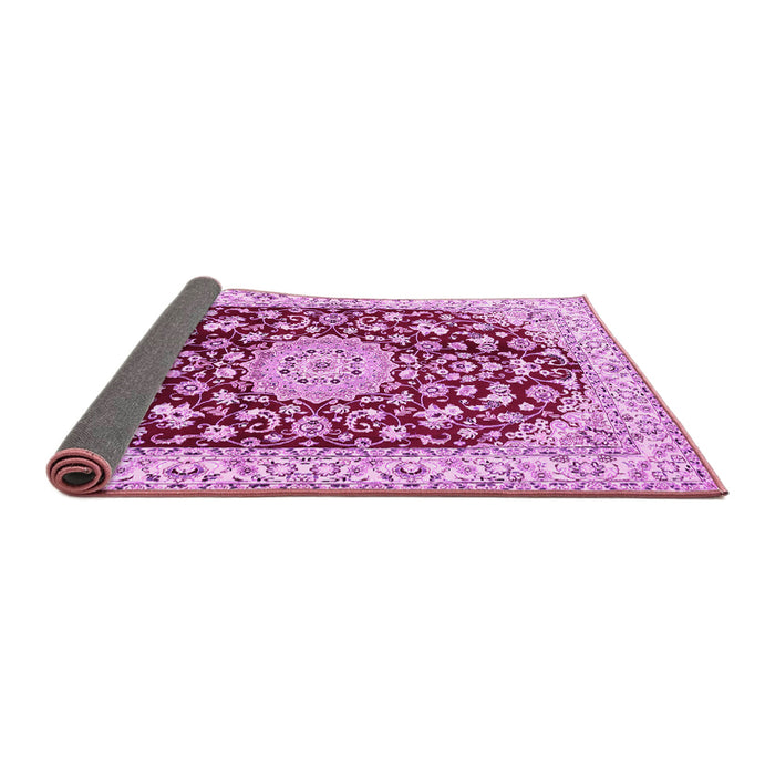 Sideview of Medallion Pink Traditional Rug, tr731pnk