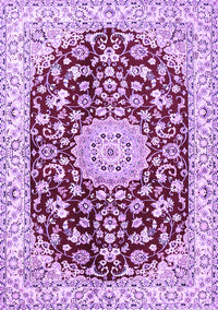 Medallion Purple Traditional Rug, tr731pur