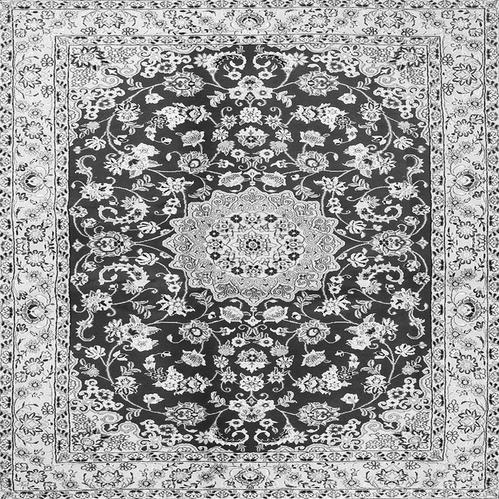 Serging Thickness of Medallion Gray Traditional Rug, tr731gry