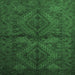 Square Persian Emerald Green Traditional Rug, tr732emgrn