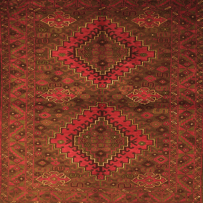 Serging Thickness of Persian Orange Traditional Rug, tr732org